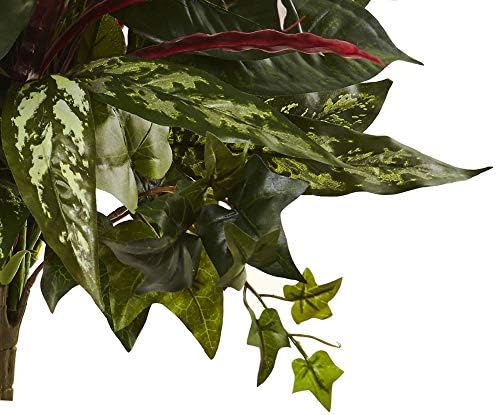 Nearly Natural 24in Mixed Anthurium Bush Set of 2