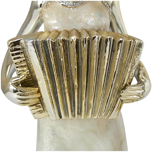 Deco 79 Resin Musician Statues Set of 2 4 x 14 Gold