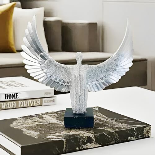 Winged Angel Statue Home Decor - 11 Inch Uplifting Sculpture