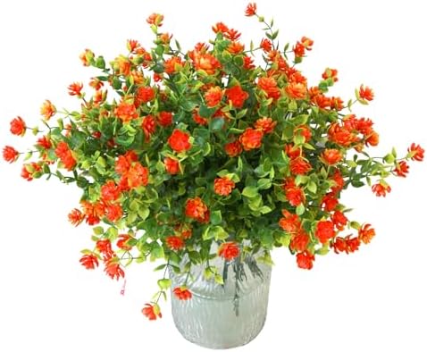 12PCS UV Resistant Artificial Flowers for Spring Home Decoration