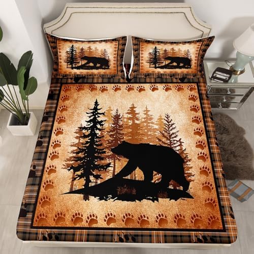 Castle Fairy Bear Print Full Fitted Sheet Set