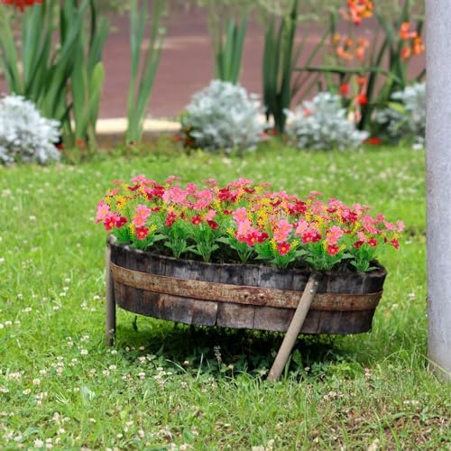 LikSoor Artificial Daisy Flowers 8 Bundles UV Resistant