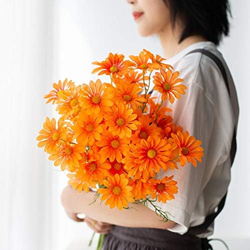 XIYUAN 15 Bundles Artificial Small Daisy Flowers Bouquet UV Resistant