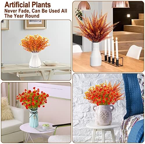 TURNMEON 12 Bundle Artificial Fall Flowers UV Resistant 1