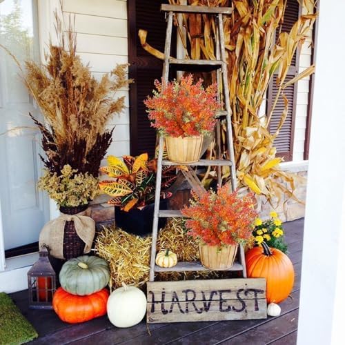 HUAESIN 4-Pack Artificial Fall Flowers for Thanksgiving Decor