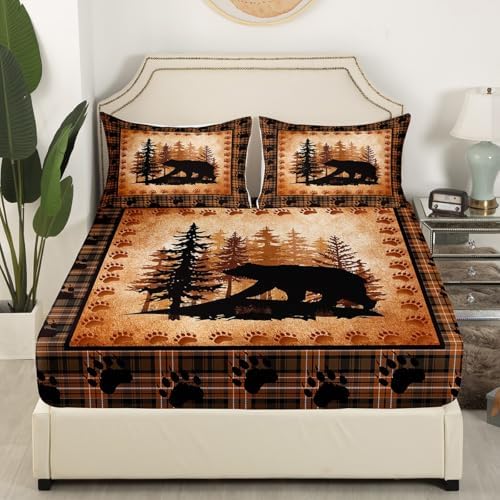 Castle Fairy Bear Print Full Fitted Sheet Set