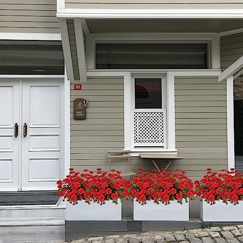 Pack of 4 Artificial Gerbera Daisy Bushes Red