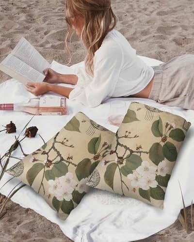 Waterproof Pillow Protector 2 Pack with Retro Flower Design