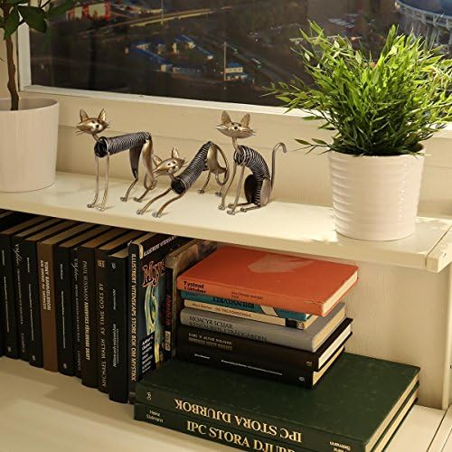 Tooarts Handmade Metal Sculpture Cat Spring Decor