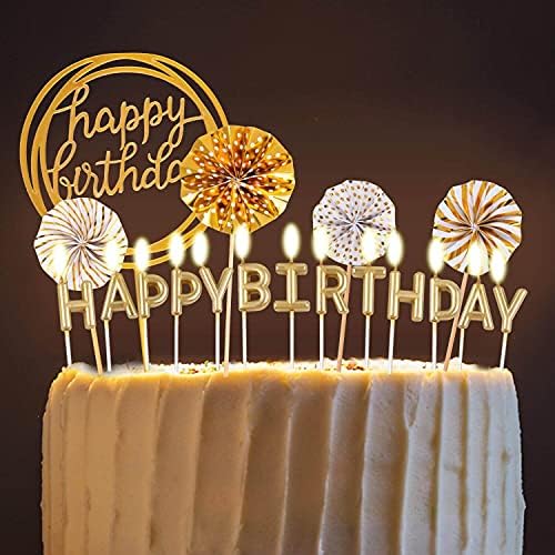BEAN LIEVE Birthday Candles Set - Gold 12Pcs