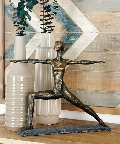 Deco 79 Brass Yoga Sculpture Home Decor Statue