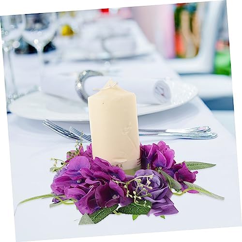 Garneck Floral Candle Ring for Pillar Decor