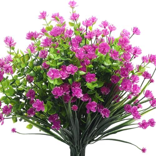 WILLBOND 12 Bundle Artificial Flowers Fuchsia