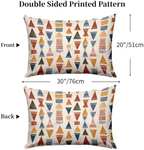 Boho Aztec Pillowcases with Zipper Set of 2
