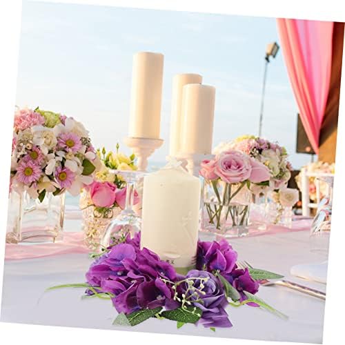 Garneck Floral Candle Ring for Pillar Decor