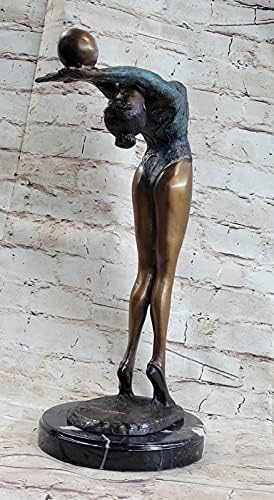 Limited Edition Floor Kid Bronze Sculpture on Marble Base