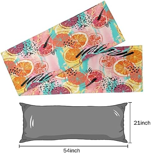 Aglebo Orange Satin Body Pillowcase 21x54