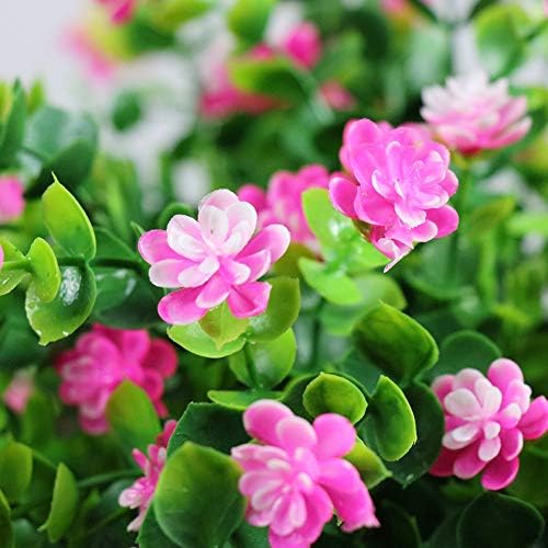 YOSICHY Artificial Flowers 6 Bundles Pink UV Resistant