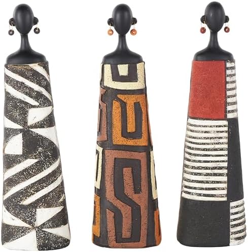 Deco 79 African Woman Resin Sculpture Set of 3