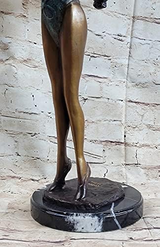 Limited Edition Floor Kid Bronze Sculpture on Marble Base