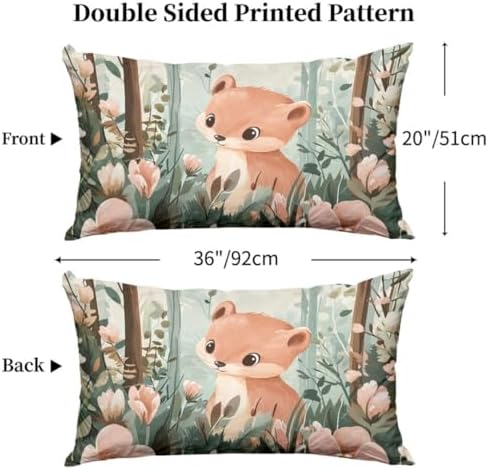 Cute Squirrel Pillowcases Set of 2 Rustic Forest