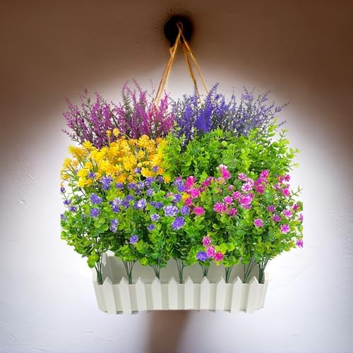 24 Bundle Artificial Flowers for Outdoor and Indoor Use