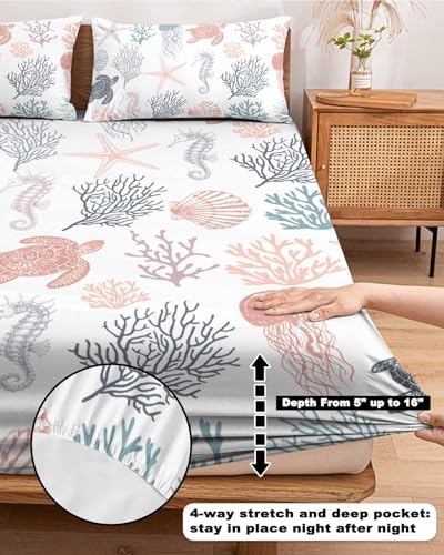Chees D Zone King Fitted Sheet Deep Pocket Bed Set with Elastic
