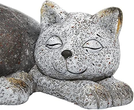 Deco 79 Gray Polystone Cat Garden Statue