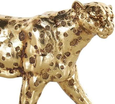 Deco 79 Gold Resin Leopard Decor Sculpture