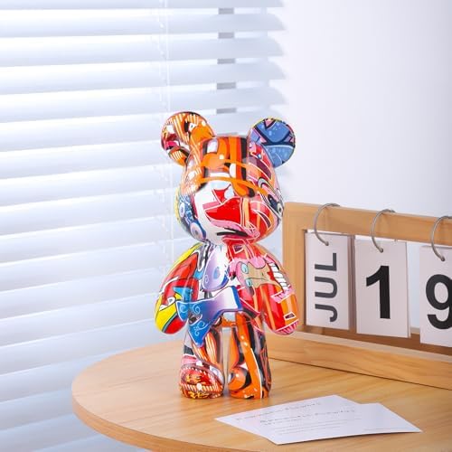 Zige Lily Bear Statue Resin Graffiti Sculpture 1