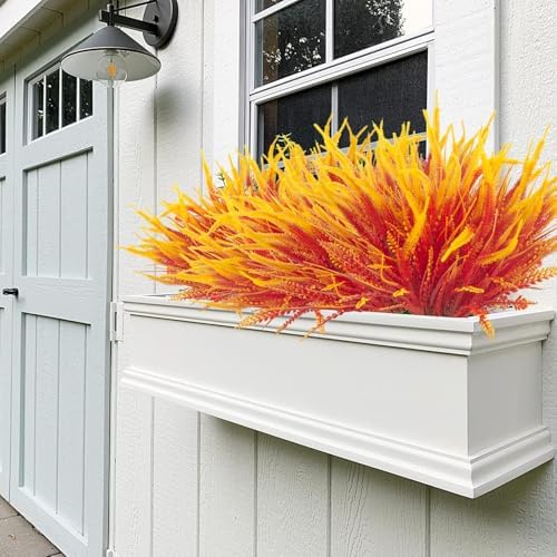 10 Bundles Fake Fall Flowers for Outdoor Decor