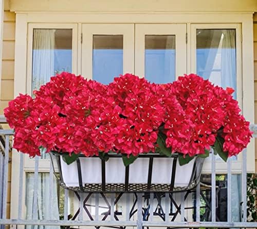 Set of 4pcs Hot Pink Artificial Bougainvillea Bushes
