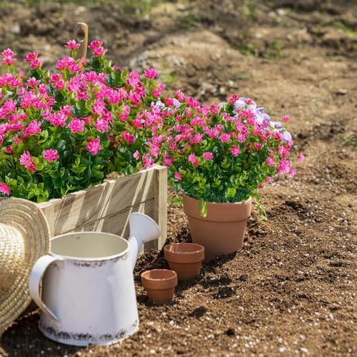 24PCS Artificial Eucalyptus Plants in Pink