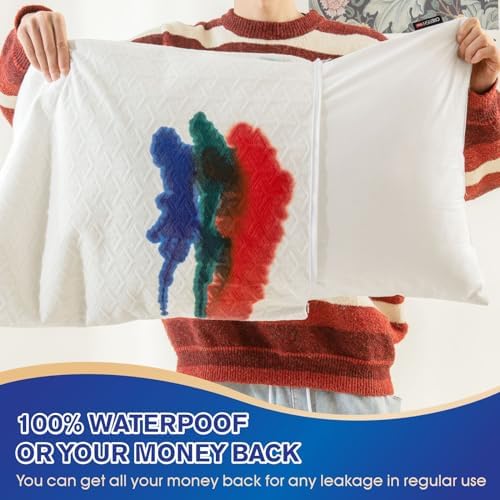 IMBLOO 3D Air Fabric Pillow Protectors Set of 2