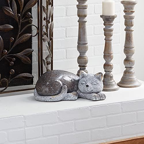 Deco 79 Gray Polystone Cat Garden Statue