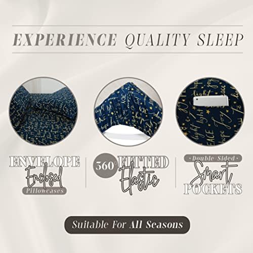 Elegant Comfort Holiday Printed 4-Piece Twin XL Sheet Set