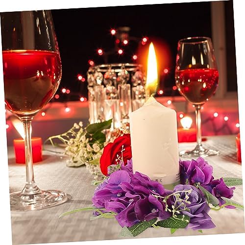 Garneck Floral Candle Ring for Pillar Decor