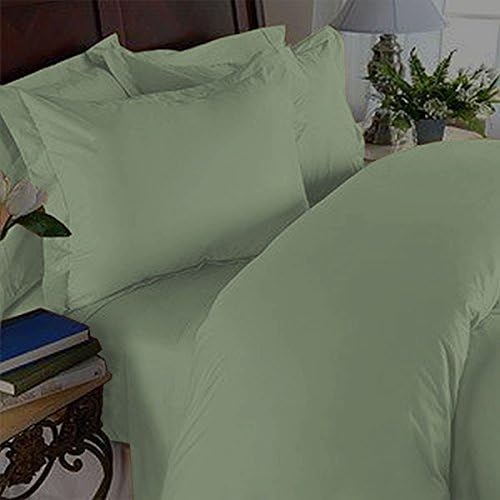 Elegant Comfort Wrinkle Resistant 4-Piece Microfiber Sheet Set Queen Sage