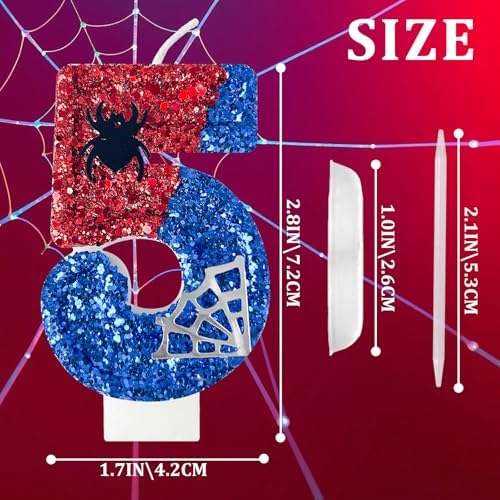 WQINX Spider Web Birthday Candles for Kids Party Decor