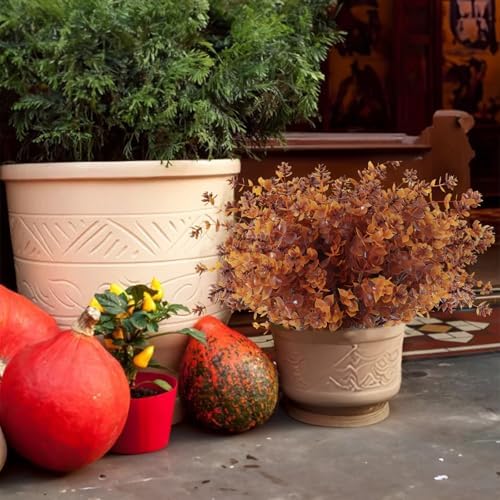 12Pcs Artificial Fall Flowers with UV Resistance