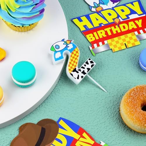CHENRINDECO Cartoon Rocket Birthday Candle 1