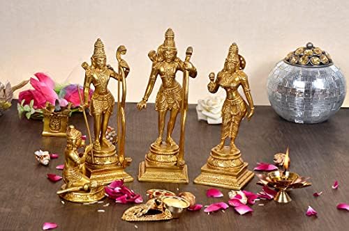 AONA Brass Shri Ram Darbar Statue - 8 Inch Tall