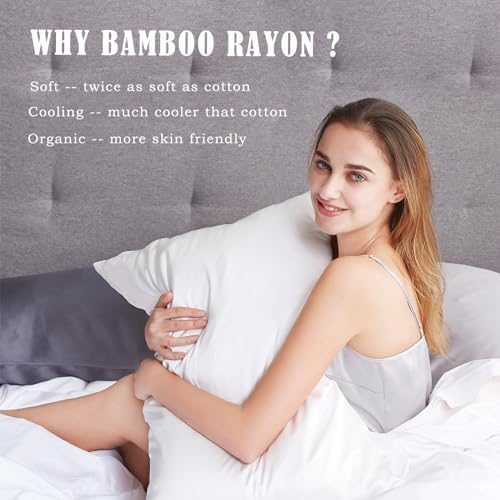 TELUS Cooling Bamboo Rayon Pillowcases 2 Pack