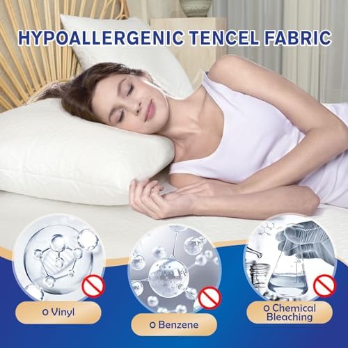 IMBLOO 3D Air Fabric Pillow Protectors Set of 2