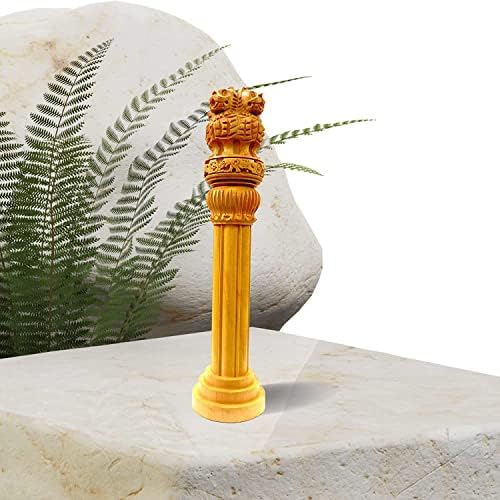 Wooden Ashoka Pillar Stambh for Table Desk Decor
