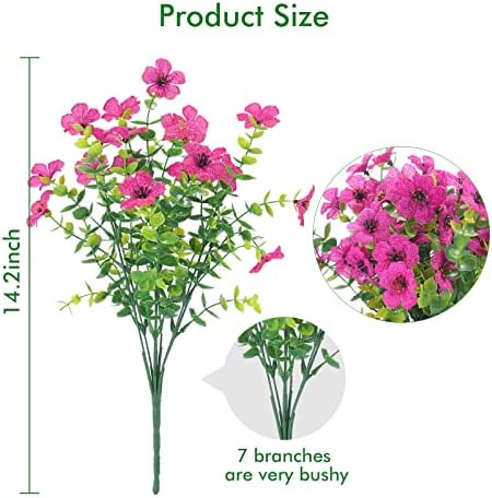 XEOLIAN 12 Bundles UV Resistant Artificial Flowers