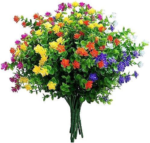10Pcs Artificial Flowers Bundle for Home Office Decor Wedding