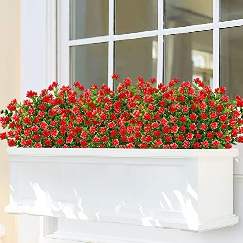 Dremisland 10 Bundles UV Resistant Artificial Flowers