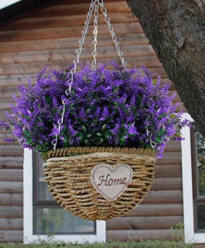 RECUTMS Artificial Lavender Flowers 8-Piece Set