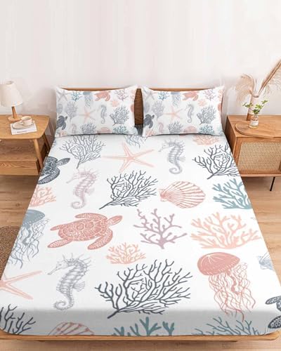 Chees D Zone King Fitted Sheet Deep Pocket Bed Set with Elastic